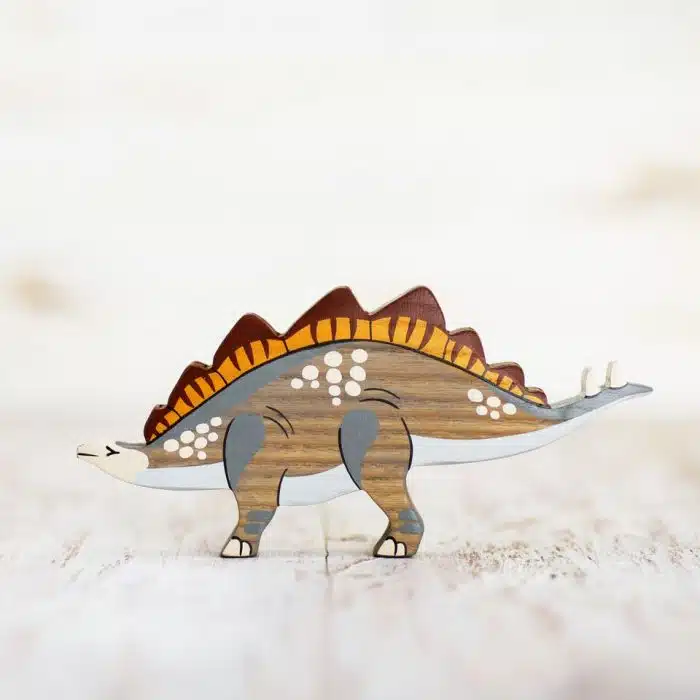 Wooden Caterpillar Dinos - Stegosaurus