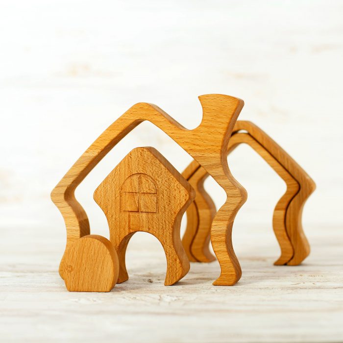 Wooden Caterpillar - Waldorf Stapelaar Huis - Afbeelding 2