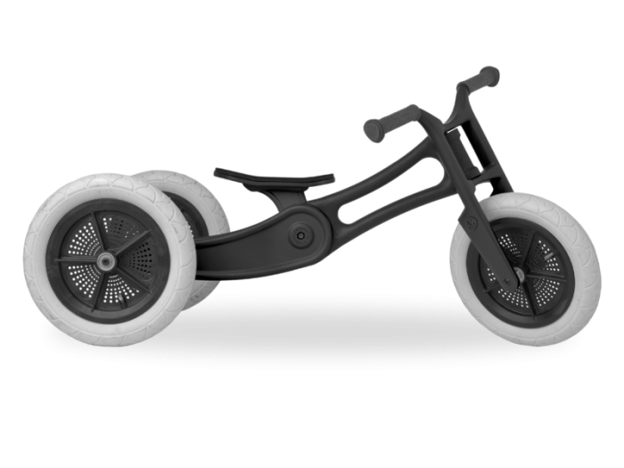 Wishbone Loopfiets en Driewieler 3in1 - gerecycled plastic - zwart