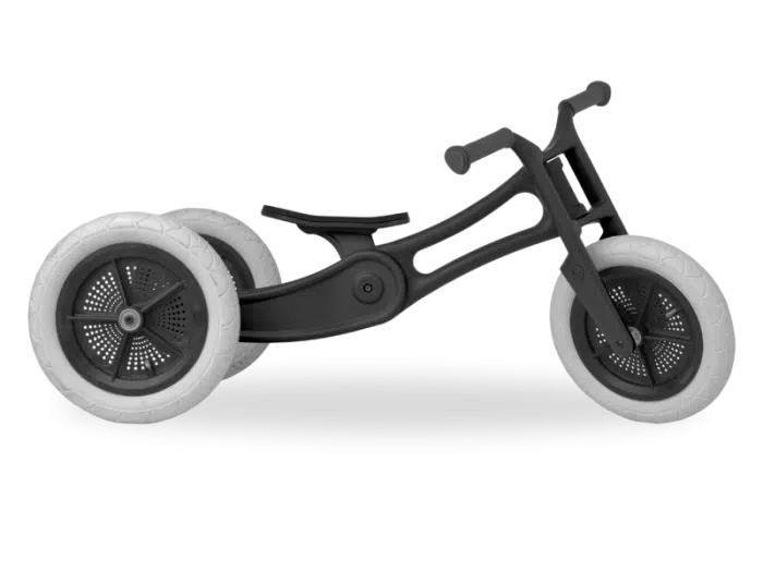 Wishbone Loopfiets en Driewieler 3in1 - gerecycled plastic - zwart