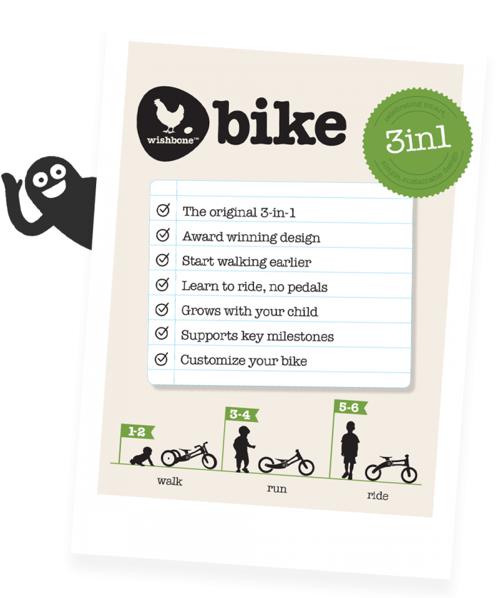 Wishbone Loopfiets en Driewieler 3in1 - gerecycled plastic - zwart - Afbeelding 9