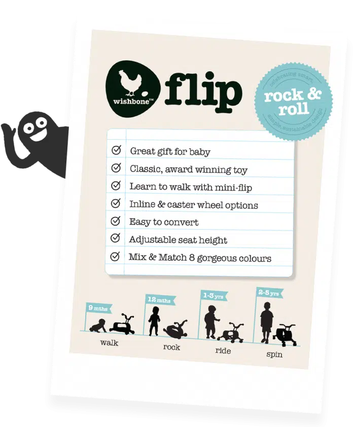 Wishbone Bovenkant voor Mini Flip - geel - Afbeelding 4