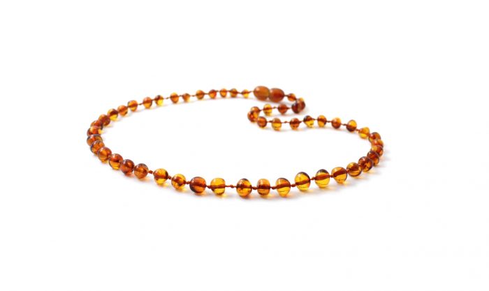 Barnsteen Peuterketting 32 cm - Cognac Baroque Amber