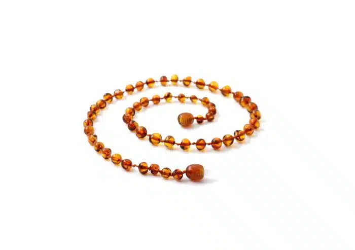 Barnsteen Peuterketting 32 cm - Cognac Baroque Amber - Afbeelding 2