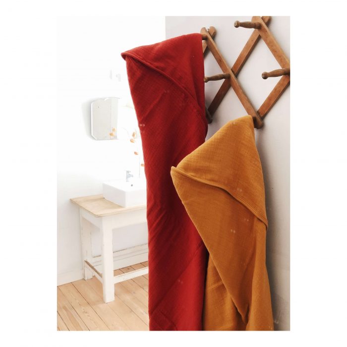 Mundo Melocoton Badcape Biologisch Katoen - roze - Afbeelding 2