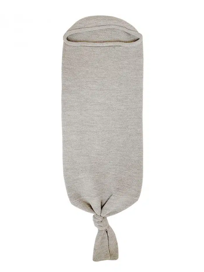 Hvid Merino Wol Baby Cocoon - grey melange - Afbeelding 2