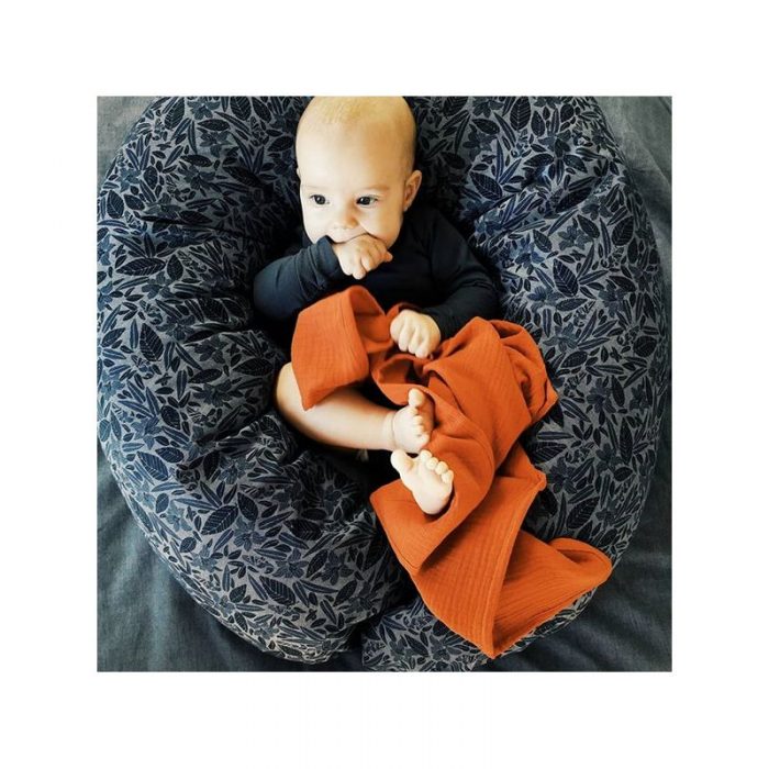 Mundo Melocoton Tetradoek/Swaddle Groot Organic Muslin Chili - rood - Afbeelding 2