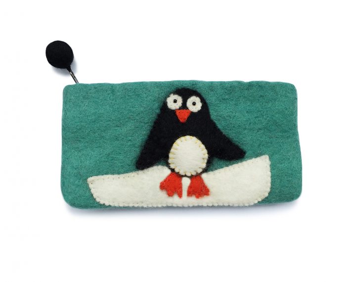 Gamcha Pinguïn Etui of Toilettasje - azuurblauw