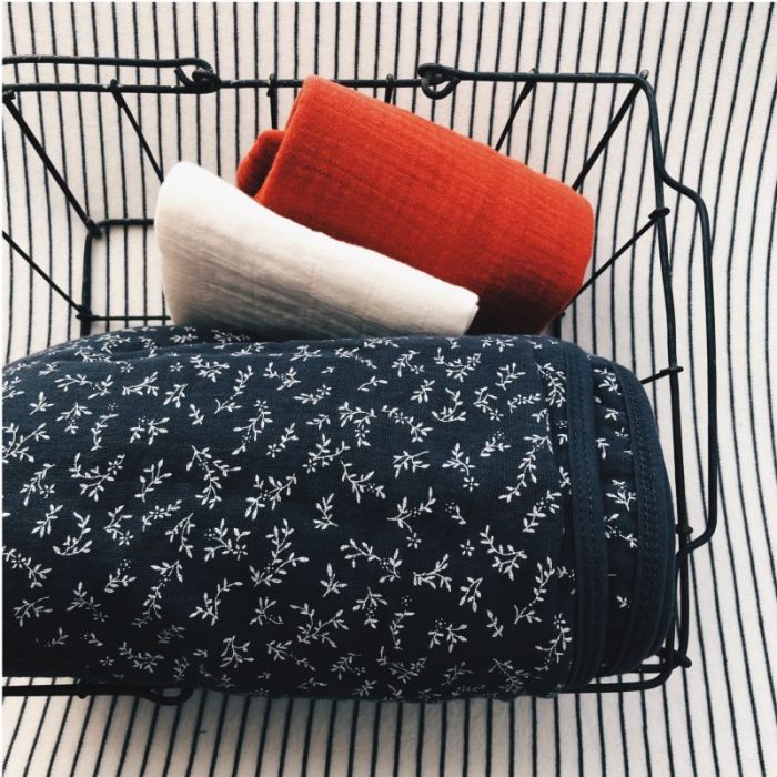 Mundo Melocoton Tetradoek/Swaddle Groot Organic Muslin Chili - rood - Afbeelding 3