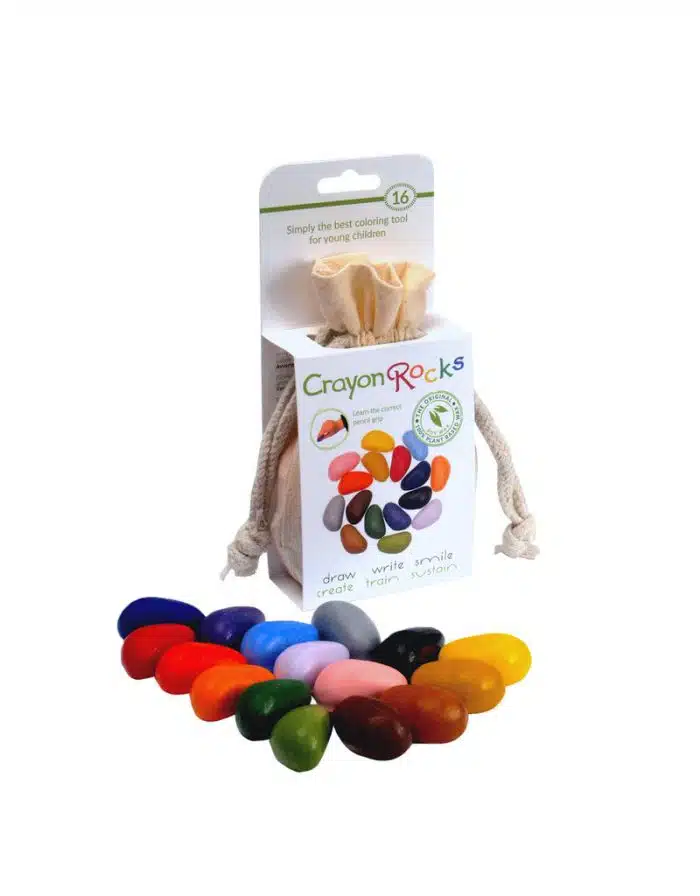 Crayon Rocks - 16 in een katoenen mousseline zakje - Afbeelding 2