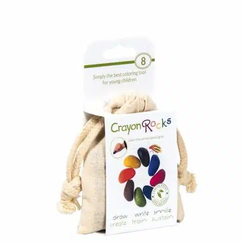 crayon rocks 8 krijtjes in katoenen mousseline zakje
