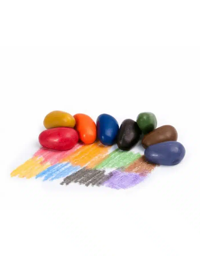 Crayon Rocks - 8 in een blauw velvet zakje - Afbeelding 2