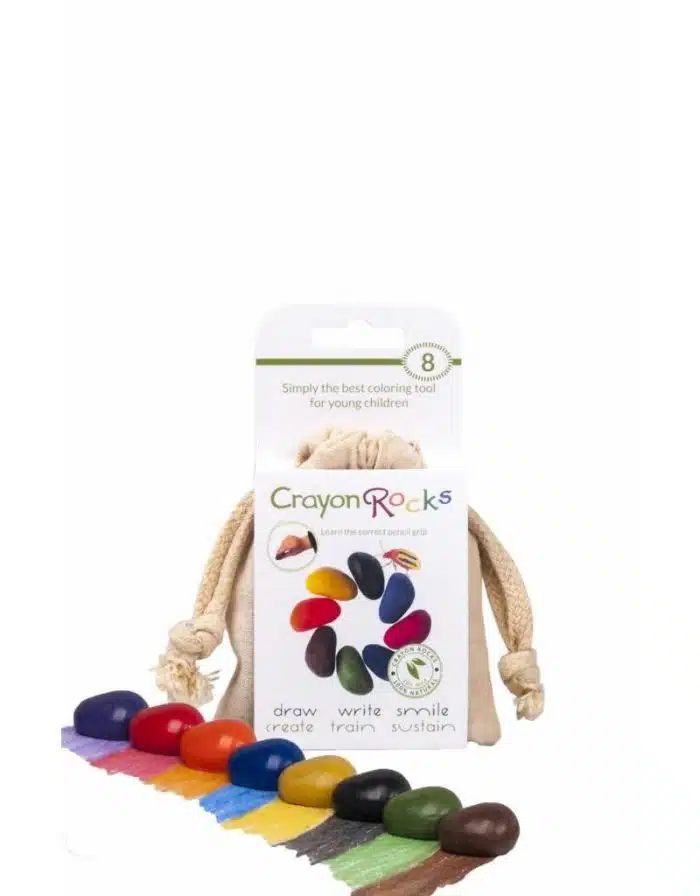 Crayon Rocks - 8 in een katoenen mousseline zakje - Afbeelding 2