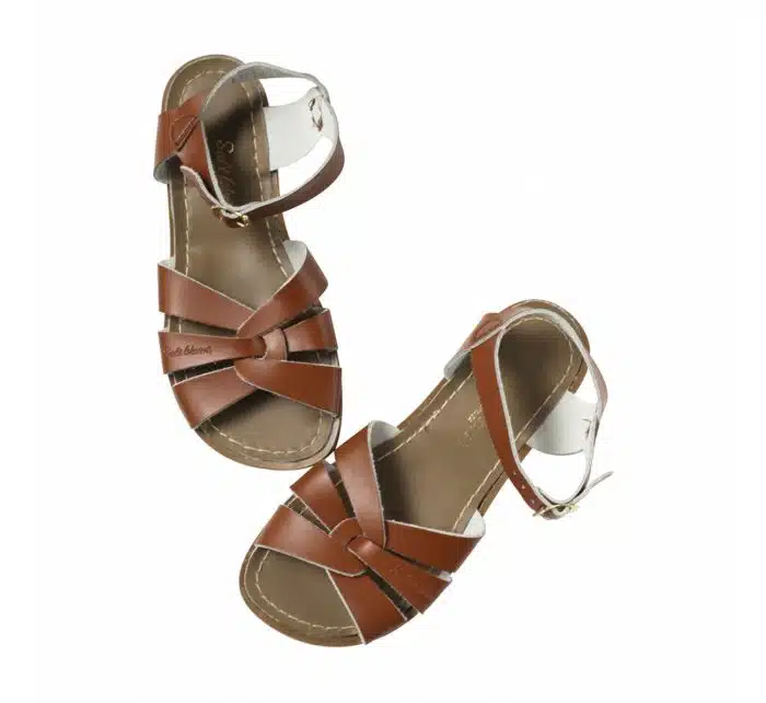 salt water sandals tan color