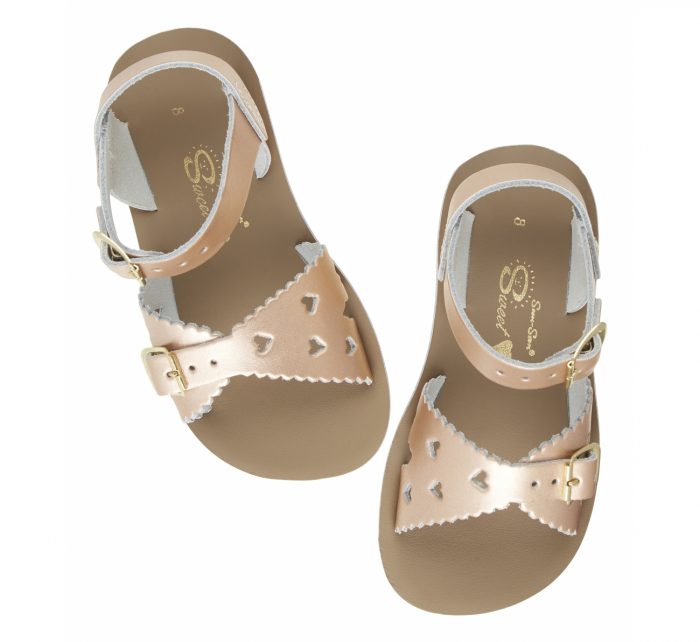 rose gold saltwater sandals