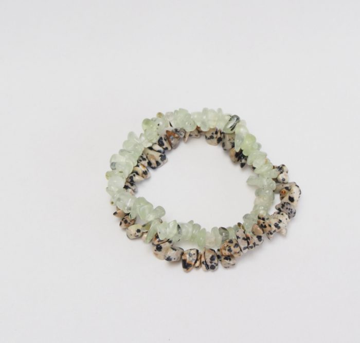 Rockstyle Bracelet Prehnite & Dalmatian Jasper - Afbeelding 2