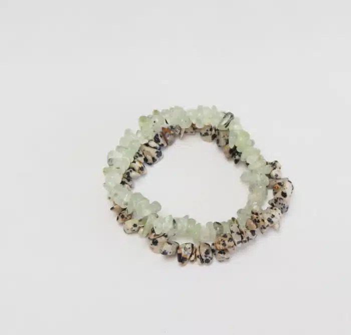 Rockstyle Bracelet Prehnite & Dalmatian Jasper - Afbeelding 2