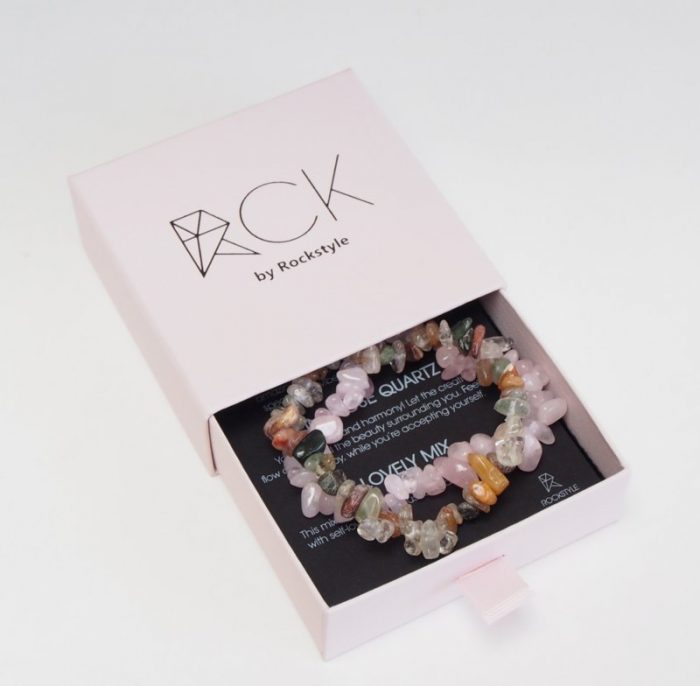 rosequarz & mix armband verpakking