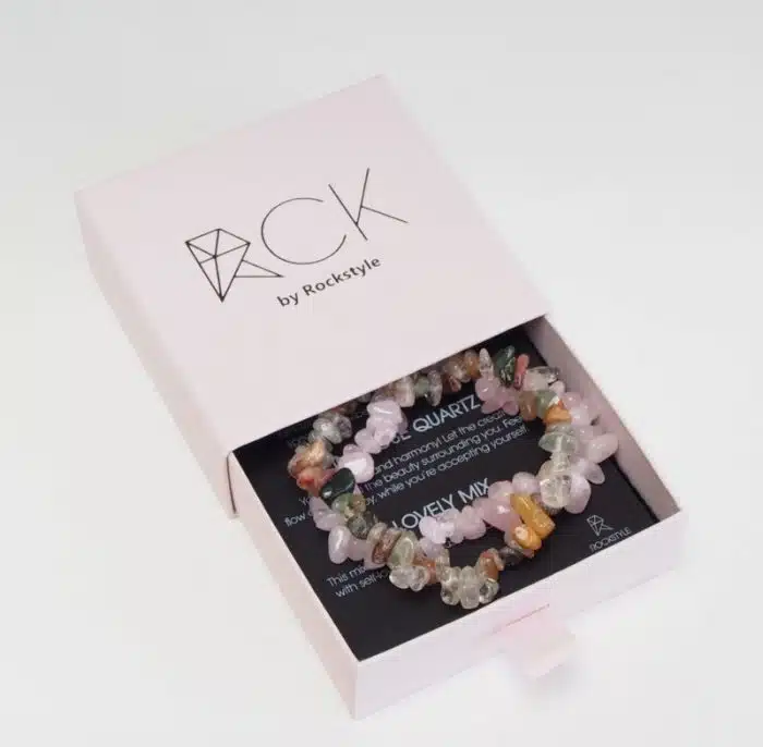 rosequarz & mix armband verpakking