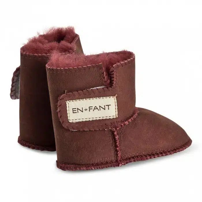 En-fant Schapenleer Bootee - Bordeauxeaux
