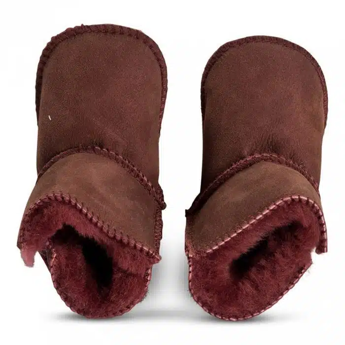 met schapenvacht gevoerde babyschoentjes bordeaux Enfant