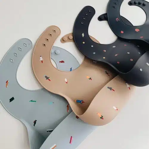 siliconen slabbetjes met decoratief patroon