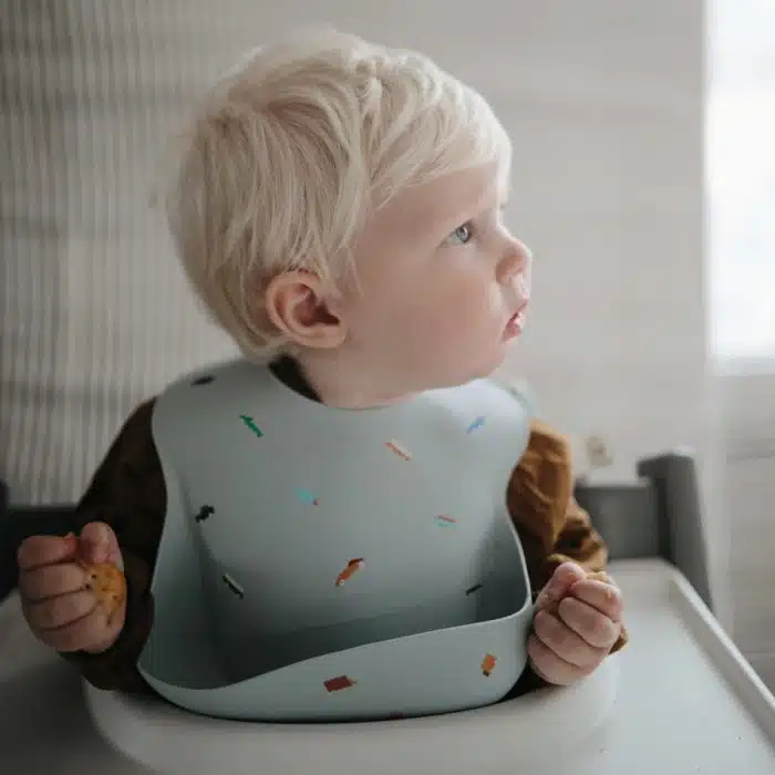 Mushie Silicone Bib with Decorative Pattern - Afbeelding 13