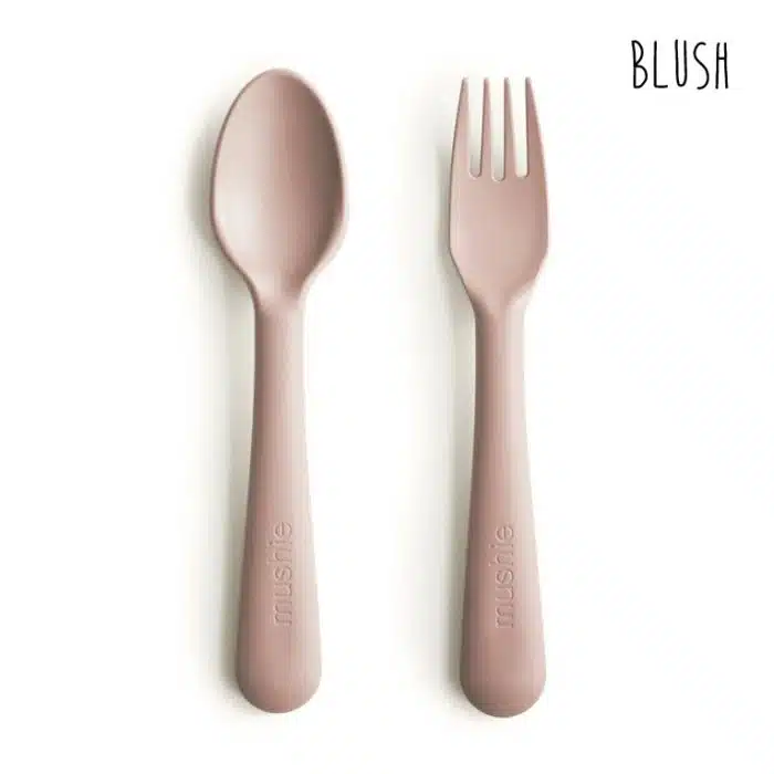 Mushie Fork and Spoon Set (Blush)
