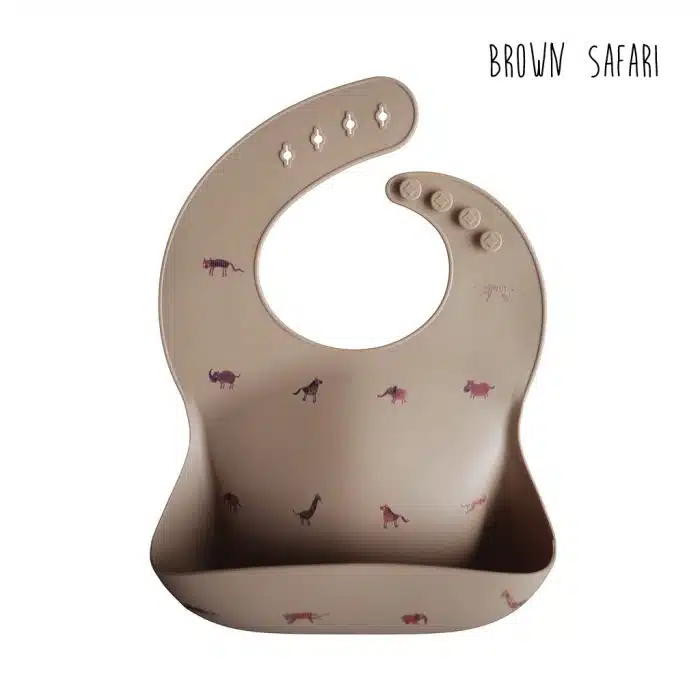 Mushie Silicone Bib with Decorative Pattern - Afbeelding 9