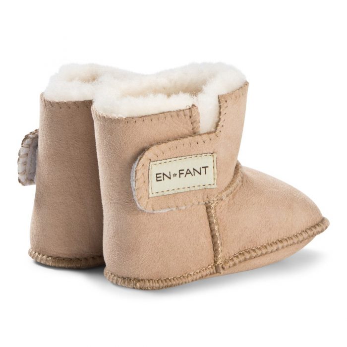 Enfant chestnut sheepskin bootees