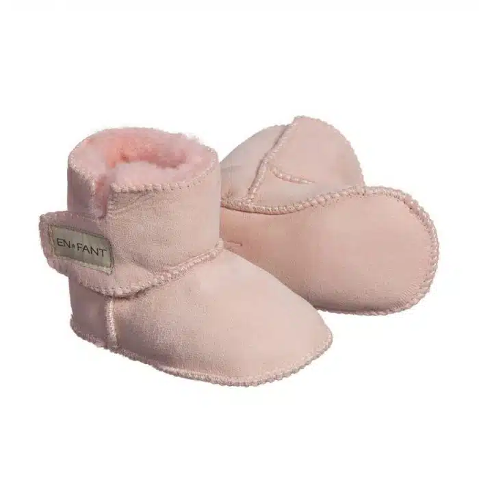En-fant schapenleren baby bootee - pink