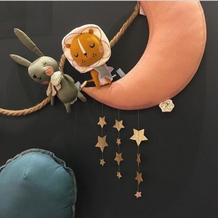 Moon pink with stars - 45 cm - Afbeelding 3