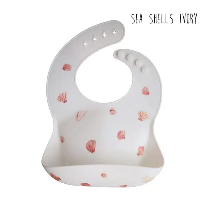 Mushie Silicone Bib with Decorative Pattern - Afbeelding 7