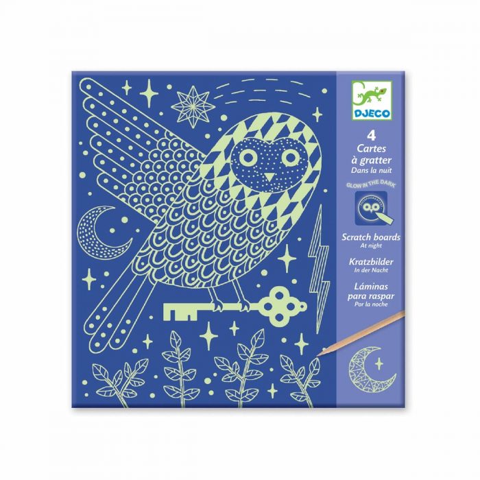 Djeco Glow In The Dark Scratch Cards - At Night