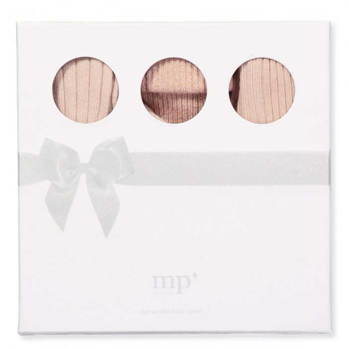 MP Denmark Baby giftbox rib tight and 2 rib socks - Rose Dust