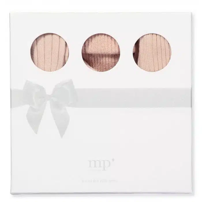MP Denmark Baby giftbox rib tight and 2 rib socks - Rose Dust
