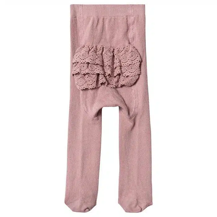 MP Denmark Tights Rumba With Lace - Wood Rose