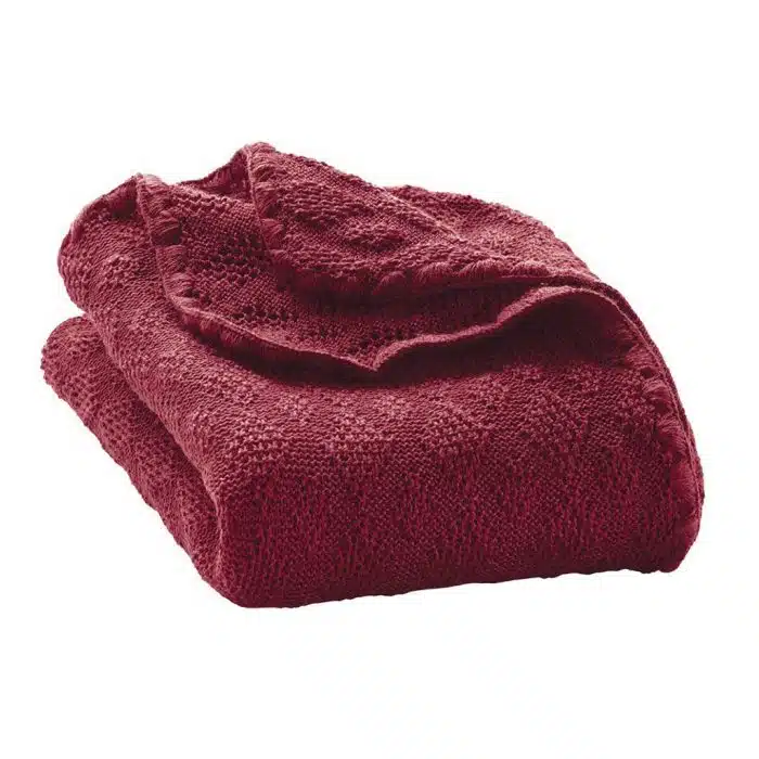 disana wollen babydeken woollen baby blanket bordeaux