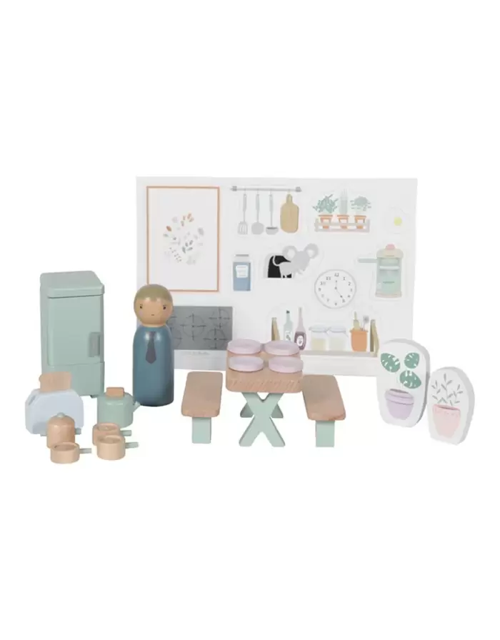 Little Dutch Poppenhuis speelset, keuken, volledige set