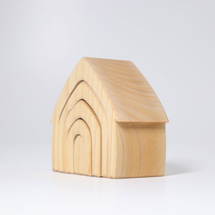 grimm's houten huis natuurlijke kleur zijkant