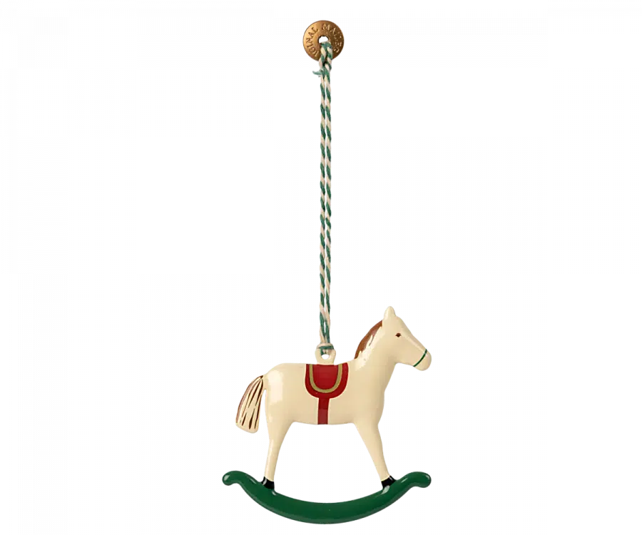 Maileg Metal Kerstornament - Rocking horse