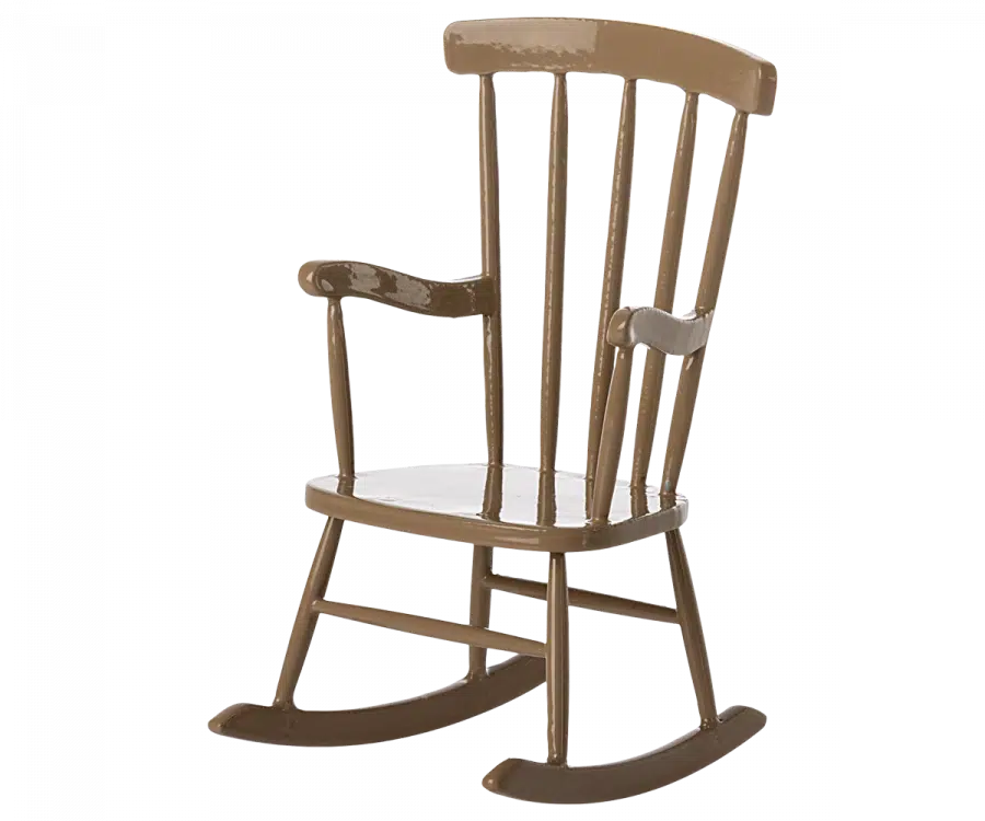 maileg poppenhuis schommelstoel licht bruin