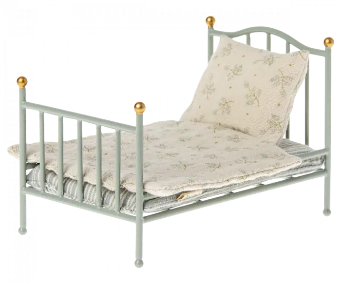 maileg poppenhuis vintage bed mint