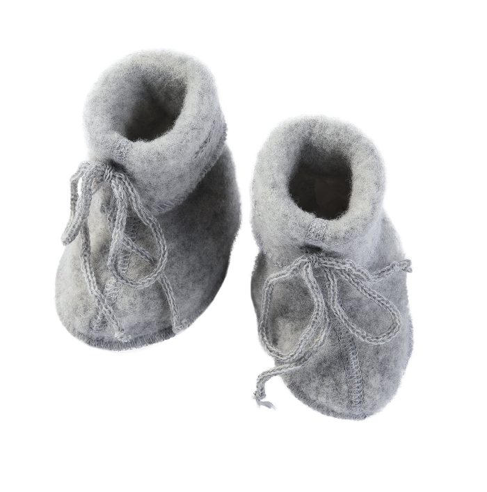 baby bootees light grey