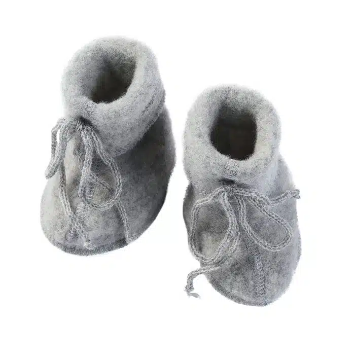 baby bootees light grey
