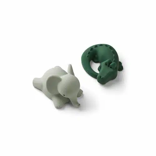 liewood vikky bath toys safari green 2 pack