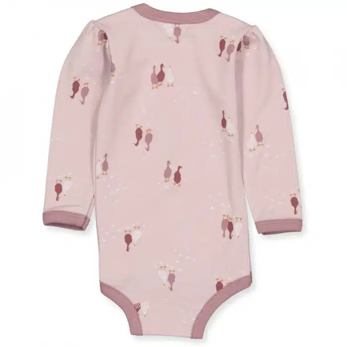 Joha Romper met lange mouw Ganzen Roze - Afbeelding 2