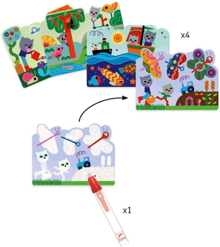 Djeco Colouring - Hidden In The Garden - Afbeelding 2