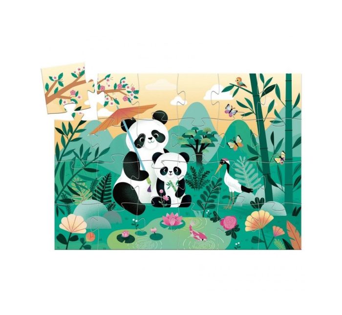 Djeco Silhouette Puzzle - Leo The Panda 24 Pcs - Afbeelding 2