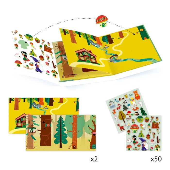 Djeco Sticker Story - The Magical Forest - Afbeelding 2